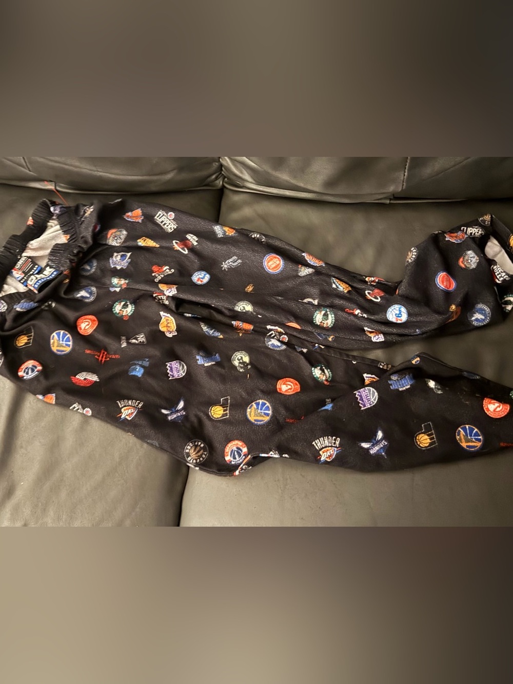 Unk Black NBA Logo Print Joggers
